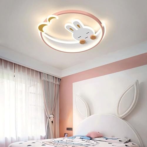 Plafonnier lapin mignon LED encastré dimmable pour lampe de plafond