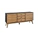 Manhattan Comfort Jackie Mid-Century Modern Sideboard Cabinet, Dark Grey