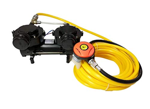 HPDAVV 164 feet Hose for Diving Compressor with Connect, PVC Air Hose,Clamp Joint,M101,300 PSI,Air Compressor Accessories,Extreme All-Weather Flexibility