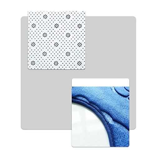 Claean-Acces-Home Wc Deckelbezug Dreiteilige Memory-Schaum-Matte Ottomane Muschelschale Geprägte Toiletten-Bodenmatte… – Bild 5