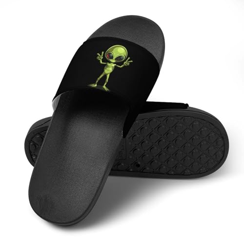 Peace Alien PVC Home Slippers Non-Slip Shower Shoes Casual Bathroom Slippers for Women Men4