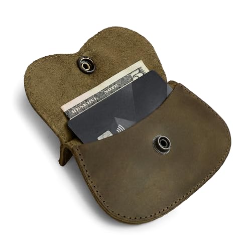 Image of Hide & Drink, Cat Shape Wallet Handmade from Full Grain Leather - Dark Jade