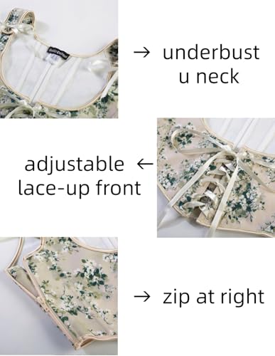 Image of Scarlet Darkness Women's Underbust Corset Top Renaissance Medieval Lace-up Boned Fairycore Pirate Corsets