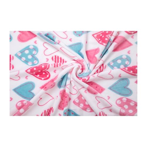 Image of Flannel Toddler Blanket - Soft 50 inchx40 inch Kids Throw for Boys & Girls - Cozy Heartbeat Design Blanket for Toddlers & Children