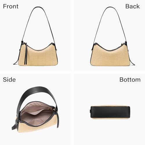 Image of CLUCI Summer Purses for Women, Cute Straw Bag, Beach Shoulder Bag, Woven Handbags with Adjustable Wide Shoulder Strap