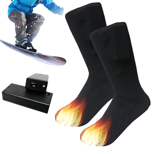 Calcetines con calefacción para mujer: lavables con distribución uniforme del calor y aislamiento | Calcetines eléctricos para hombres - Invierno Snowboard Deportes Al aire libre Casa Viajes Familia