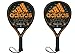 Adidas - Racchetta da paddle da tennis in fibra di vetro CTRL con Eva Soft Performance Padel Raquet Sweet Spot Pala Padel Raqueta Black Mate e Orange Set di 2
