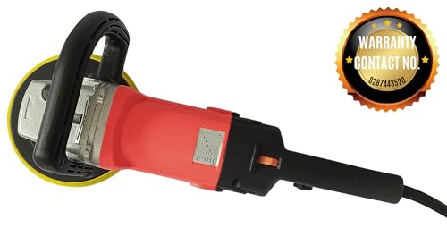 Image of Inditrust 1500W 6 months warranty 7 Inch Electric Car Polisher Machine 6 SPEED with Backup Pad Wool pad and Buffing Pad Double Insulated With Speed Adjustment 100% Copper Winding (RED PRO)