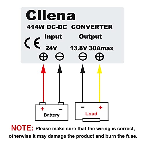 Image of DC 24V to 13.8V 30A 414W Converter, Waterproof DC Voltage Reducer Buck Transformer Power Supply for Golf Cart