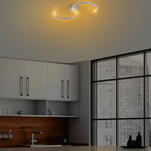 Lustre élégant chromé moderne, luminaire suspension LED salon 16W