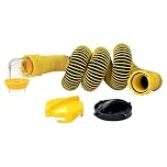 Saturnhose 10 FT RV Sewer Hose Kit Heavy-Duty Sun-Resistant Leak-Proof with 90 Degree Clear View Sewer Adapter Storage Cap