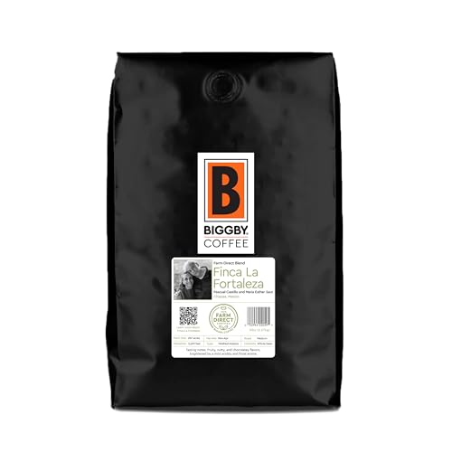 BIGGBY® La Fortaleza, Whole Bean Coffee, 100% Farm-Direct, 5lb Bag, Medium Roasted