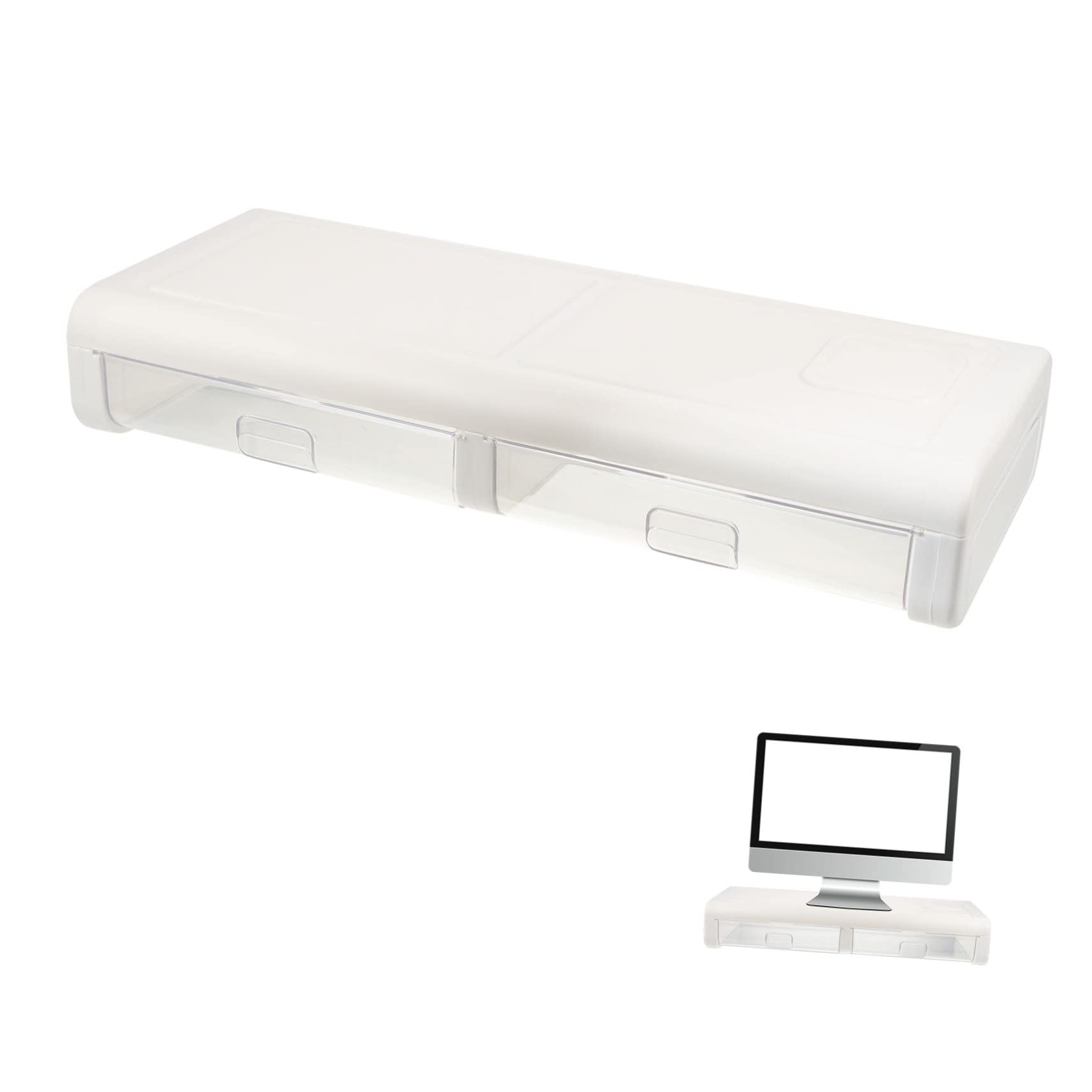 Soporte para monitor y estante elevado para computadora que corrige la postura en el escritorio