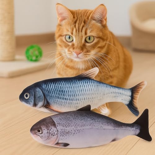 Brinquedo de Gato Peixe Elétrico USB