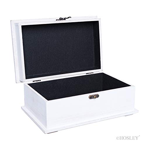 Hosley 10 Inch Long White Wooden Box. Ideal Gift For Weddings Spa Office Dorm Or Den W5 #TOP3