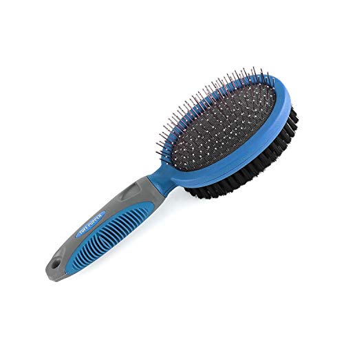 Double Sided Dog Brush | Two Sided Pet Brush - Cat Shed Brush | Pin Brush For Detangling & Dematting | Dense Bristles For Removing Dirt and Loose Hair From Topcoat | Ideal for Professional Groomers