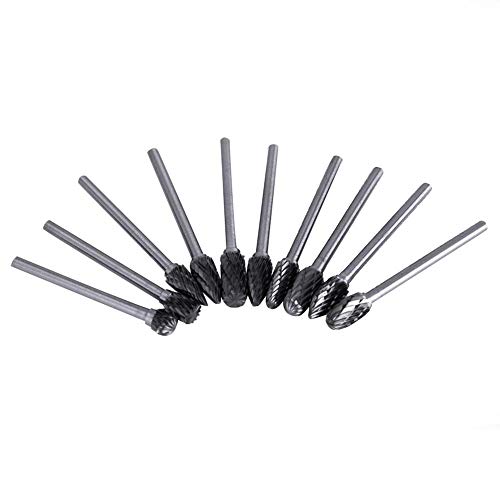 Set de 10 Fresas Rotativas de Carburo de Doble Corte miniatura 3