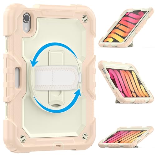Protection iPad mini 2024 antichoc avec protège-écran et support rotatif