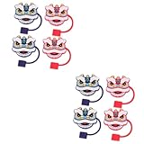 Lindo tapón para pajita: estos tapones para pajita son versátiles y se pueden usar con una variedad de tazas, botellas de agua y vasos para bebidas, tapas de pajita reutilizables