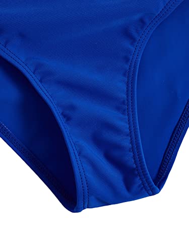 Milumia Girl'S One Piece Swimsuit Cute Tie Dye Criss Cross Bathing Suit Swimwear Royal Blue 11-12 Years thumb #4
