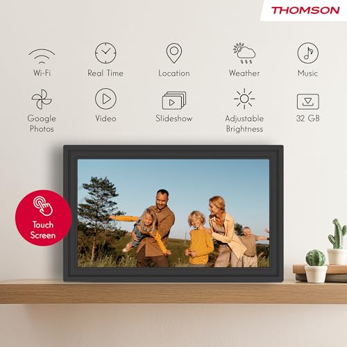 THOMSON Cadre Photo Numérique 15 FHDÉcran tactilePartage instantané de photosRotation autoWiFiJusquà 256GbNoirIPS F15 - vue 10