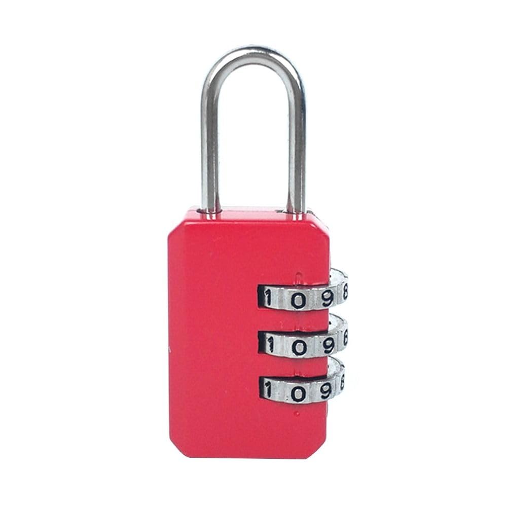 Suitcase Locks, Multicolor 3 Digit Combination Padlock - Travel Backpack Luggage Dormitory Cabinet(Rosso)