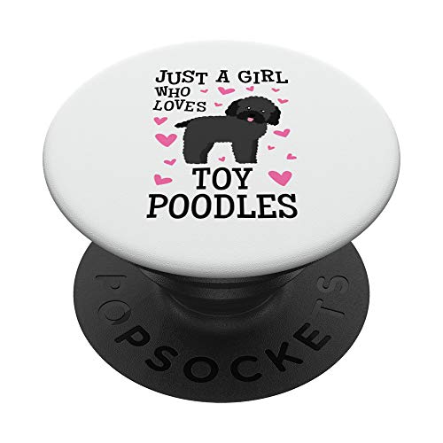 Toy Poodle Gift for Girls and Women PopSockets PopGrip: Agarre intercambiable para Teléfonos y Tabletas