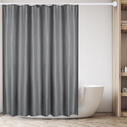 Lkw Ogechi Rideau de Douche Gris Anti-moisissure et Lavable 200/220 / 240cm, Rideaux de Salle de Bain Imperméables pour Maison et Hôtels, Gris Rideau de...