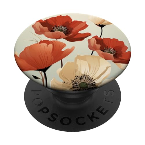 Minimale Mohnblume Boho Floral Niedlich Ästhetisch PopSockets mit austauschbarem PopGrip Minimale Mohnblume Boho Floral Niedlich Ästhetisch PopSockets mit austauschbarem PopGrip