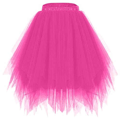 Tüllrock Damen ; Karneval Kostüm - Tütü Damen, Fasching Kostüm Elegant - Prinzessin Rock Stretch, Festliche Kleidung Vintage ; Röcke Sexy...