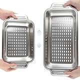 Over the Sink Colander Strainer Basket - ALL METAL Extendable Drain Colander for Wash Vegetables and Fruits Dry Dishes, 6 Quart Large Size, New Home Kitchen Essentials