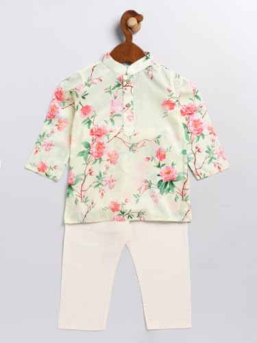 Image of Vastramay Infant Boys Multicolor Muslin Cotton Kurta Pyjama Set