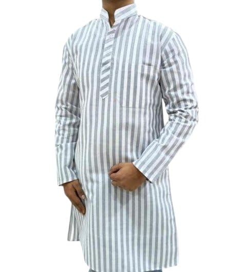 Image of Men Kurta Long Sleeve Regular Fit Classic Ethnic for Casual Festive and Function Occasions