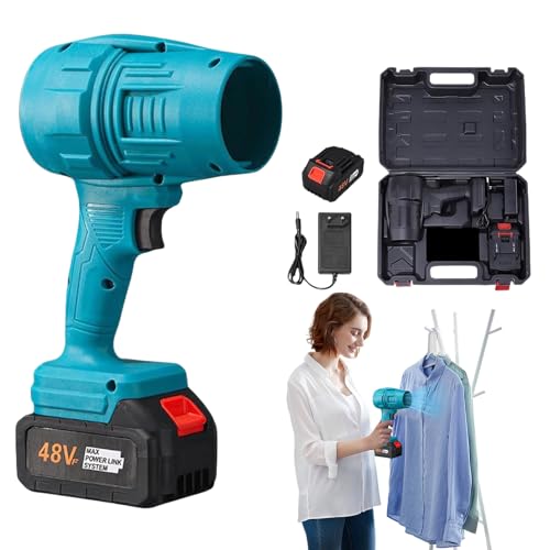 Fenayuu Souffleur De Feuilles sans Fil,Aspirateur Turbo - Souffleur De Feuilles Portatif Dépoussiéreur À Air pour Jardin, Cour, Allée, Extérieur, Pelouse, Neige, Camping, Batterie Et Chargeur Inclus