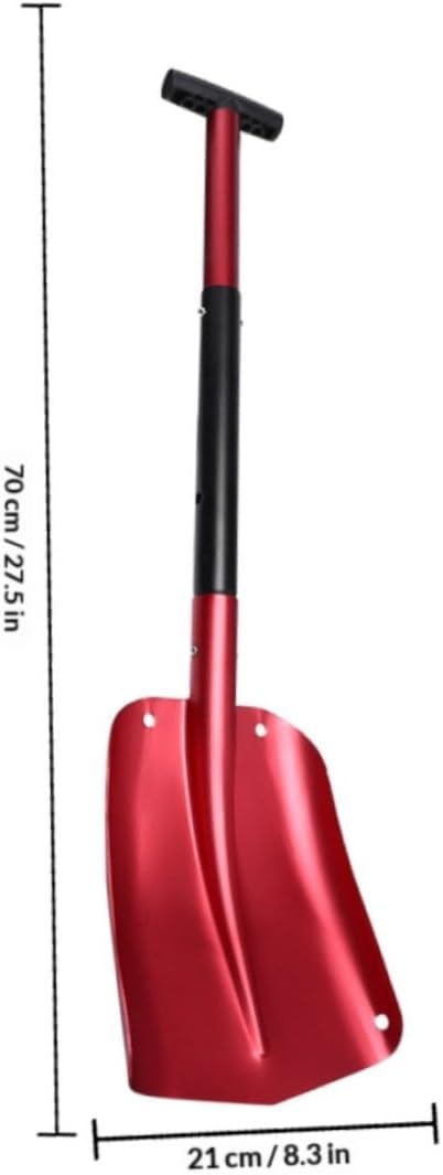 Detachable Aluminum Snow Removal Shovel with Carry Bag Wide Metal Car Snow Scraper for Outdoor Camping