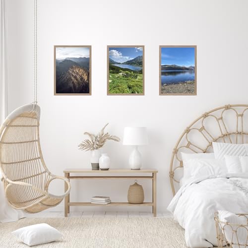Image of JCJMY 19x27 Picture Frame Rustic Brown for Poster Photo Picture, Horizontal and Vertical Formats for Wall Hanging, 19 x 27 Wall Gallery Poster Photo Frame for 19 by 27 Photos Posters, Rustic Brown