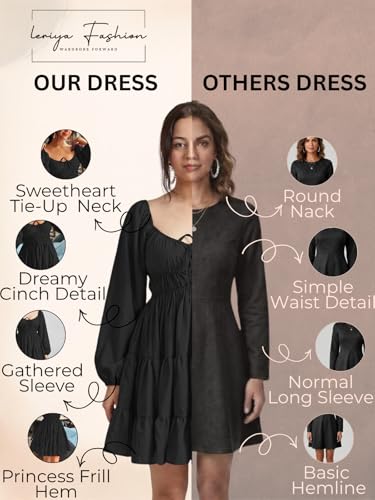 Image of Leriya Fashion Mini Dress for Women | One Piece Dresses for Womens | Stylish Dress for Woman |Mini Dresses Rayon for Women Stylish |Summer Casual Outfit Wear Events, Date & Evening Look