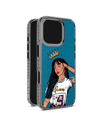 Image of DailyObjects Queen Babe Stride 2.0 Magnetic Case Cover Compatible with iPhone 16 Pro Max | Wireless Charging Slim Back Cover | 2 Layer Edge Protection & Shockproof