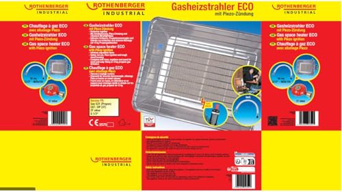 ROTHENBERGER Industrial Gasheizstrahler mit Piezozündung - Frankreich Version, Grau, 035985F
