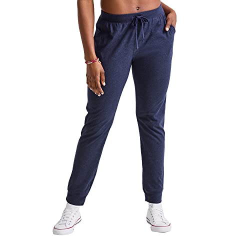 Hanes Originals Tri-Blend Joggers, Sweatpants With Pockets For Women, 29" Inseam, Athletic Navy Pe Heather, Medium #TOP26