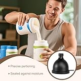 Funnel for Protein Powder | Protein Powder Shaker Funnel 100ml,Portable Drink Container for Daily Nutrition Meal Replacement Business Trip Traveler Runners Gym Hiking - Image 2