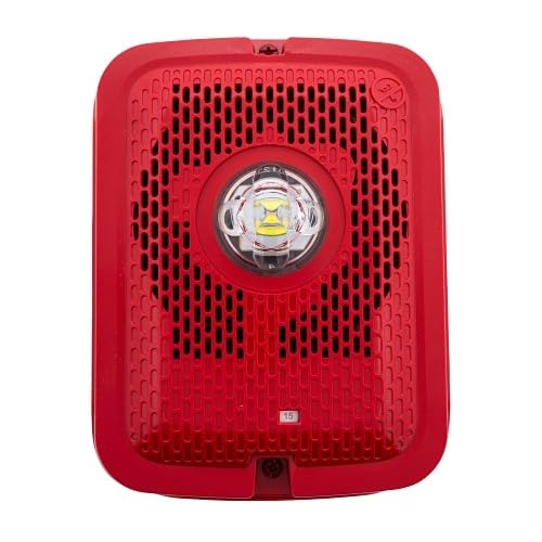 System Sensor SPSRKLED Outdoor LED Speaker Strobe Wall, Fire, Red