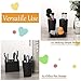Haturi Matte Black Bathroom Accessories Set, 5Pcs Marble Look Bathroom Set with Soap Dispenser, Toothbrush Holder for Countertop Restroom Apartment Decor Stuff, Imitated Resin Kits, Gift for Women Men
