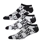 DKNY Grace Women's Socks - Designer 100% Cotton Socks For Women - Pack Of 3 Trainer Liners, Comfortable And Breathable, Available In Black/Grey/White Size 4-7