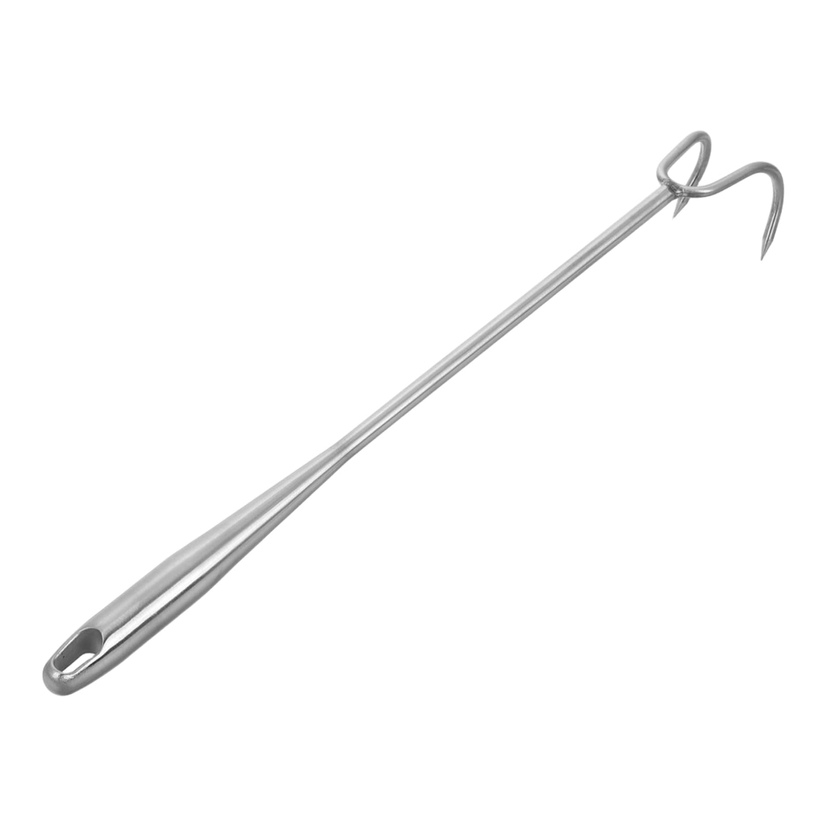 SUPVOX Food Flipper Turner Hook with Handle Stainless Steel Meat Cooking Tool for Grilling Roasting and Outdoor Barbecue Portable and Design for Easy Handling