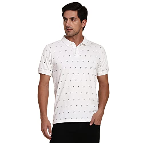 Image of Dennis Lingo Men's Slim Fit Offwhite Polo T-Shirt