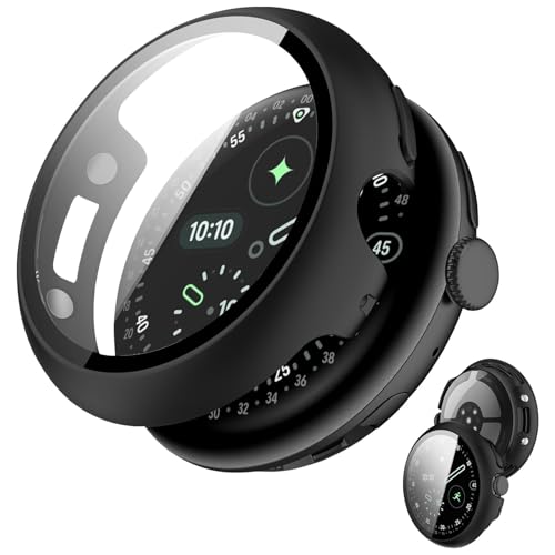 JIAYJP for Google Pixel Watch 4 45mm p P[X KXtC ̌^P[X PC+KXf wh~ ϏՌ ȒP ߗ Sʕی ^ Google Pixel Watch 4 45mm Jo[ (u