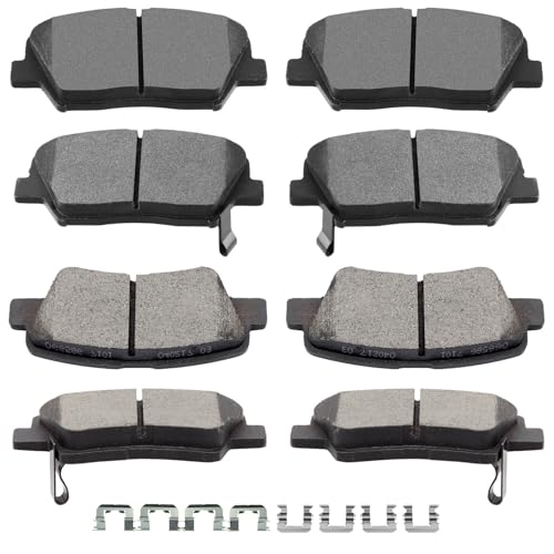 Image of SCITOO D1432 D1445 8PCS Front Semi-Metal Rear Ceramic Brake Pad Sets | Fit 2014-2017 For Hyundai For For Azera 3.3L