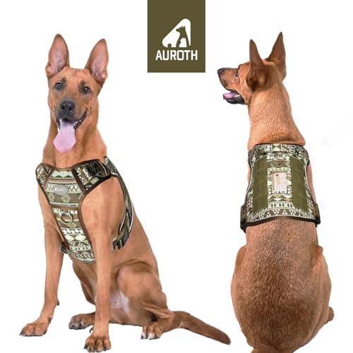 Image of AUROTH Tactical Dog Harness for Large Dogs, Heavy Duty No Pull Pet Vest