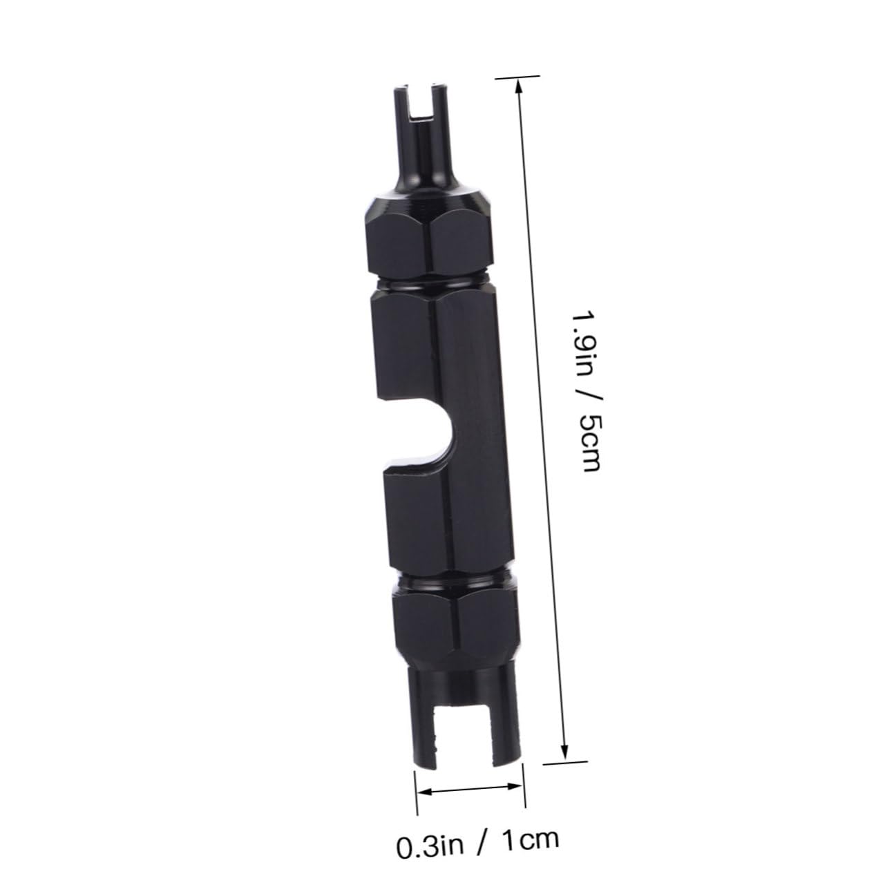 HEMOTON Dual Head Multifunctional Bicycle Inner Tube Disassembly Tool Core Removal Tool for Bike Tire Repair Black